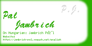 pal jambrich business card